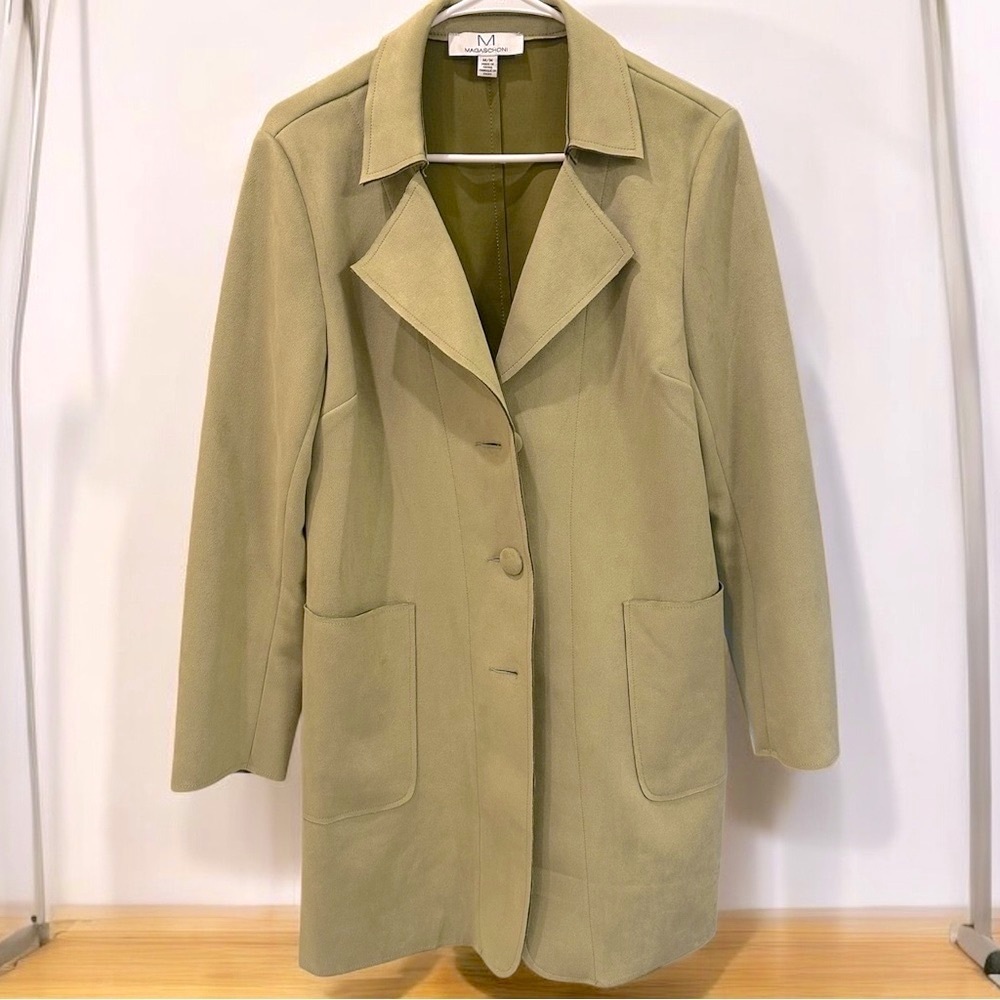 Magaschoni Sage Green Trench Coat